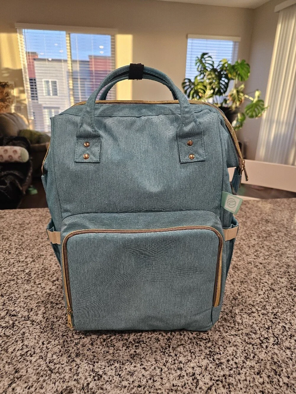 AFBP Sydney Breast Pump Diaper Bag Backpack - Seafoam